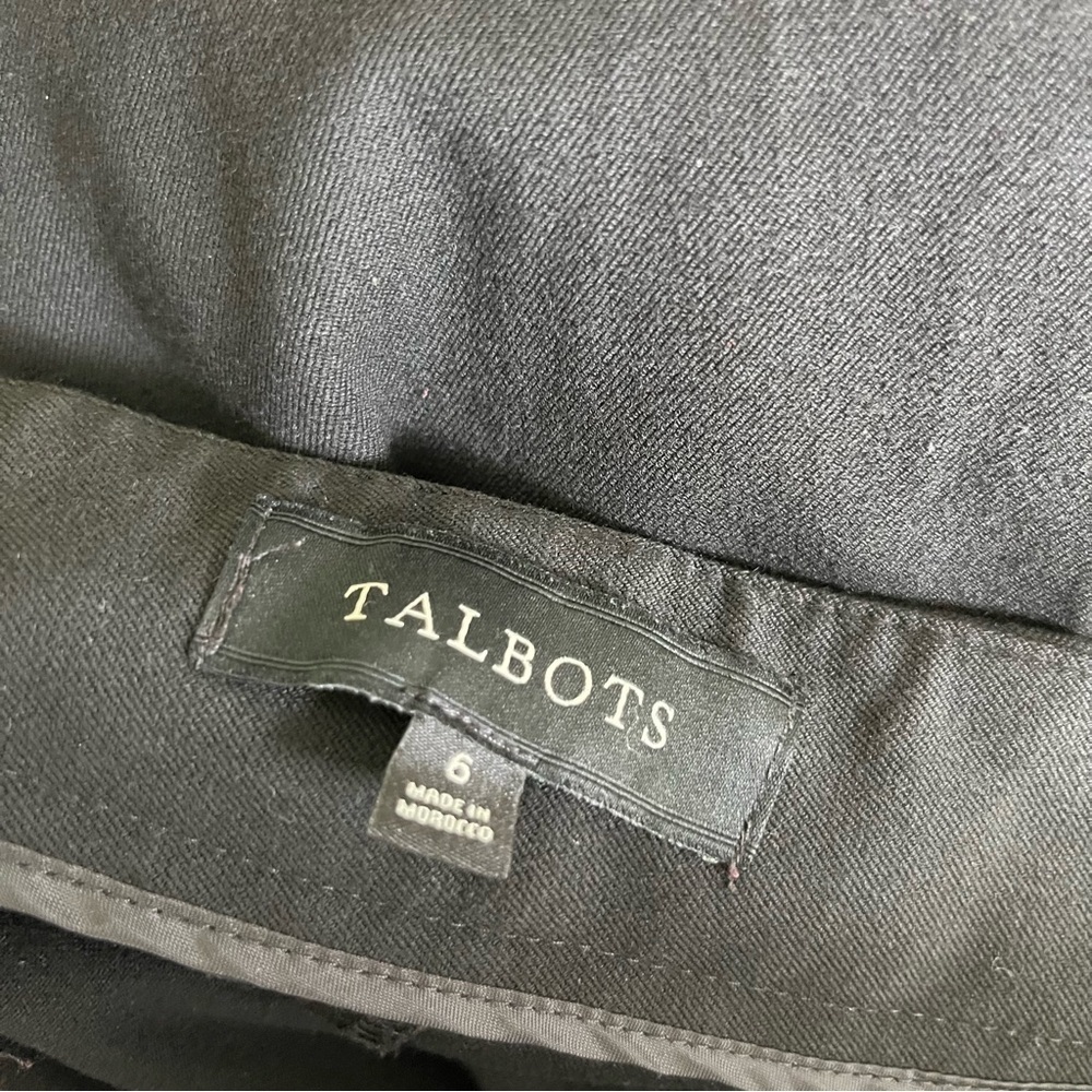 Talbots Black Heritage Side Zip Straight Leg Pants - Picture 6 of 7